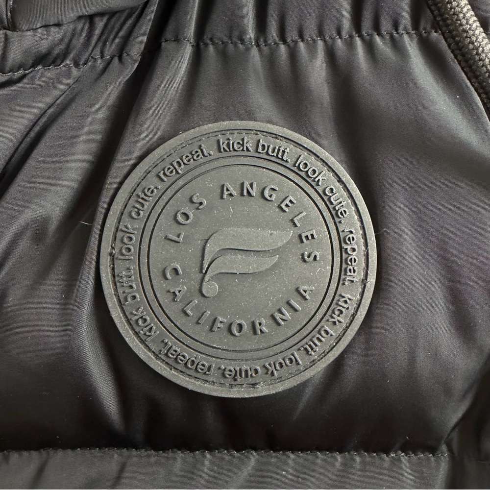 Fabletics Black Hooded Puffer Vest | Athleisure Streetwear Outdoor | Size Small - Picture 3 of 14